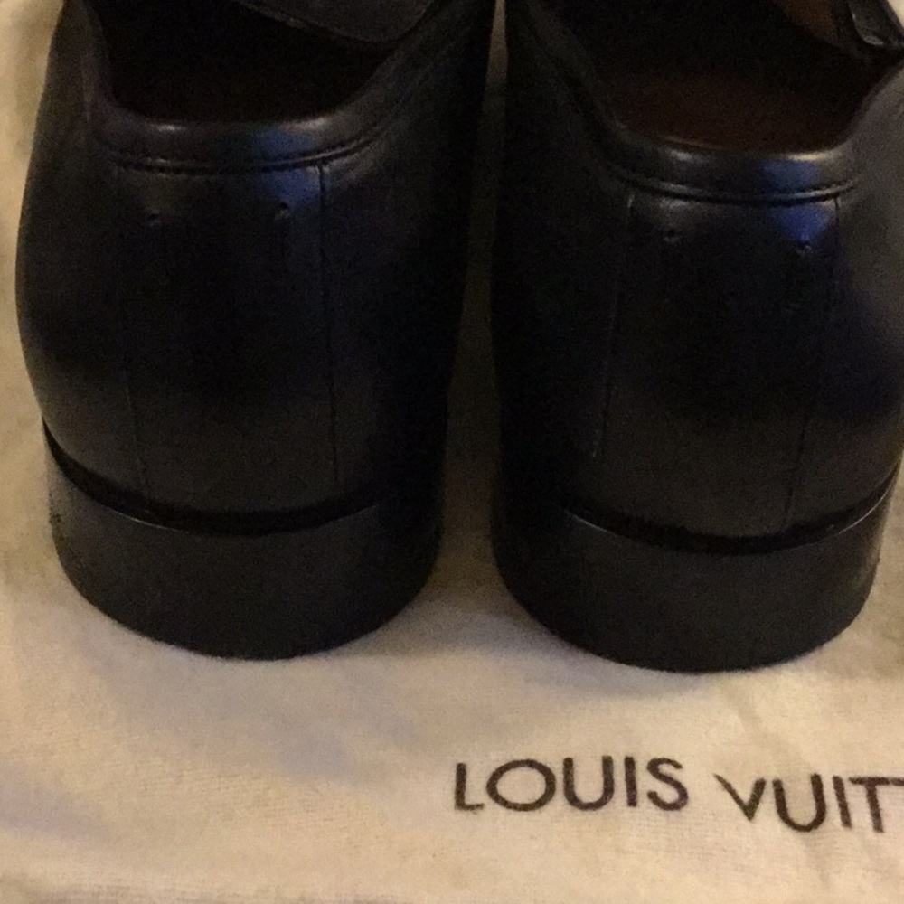 Louis Vuitton ladies black leather loafers - Picture 6 of 9